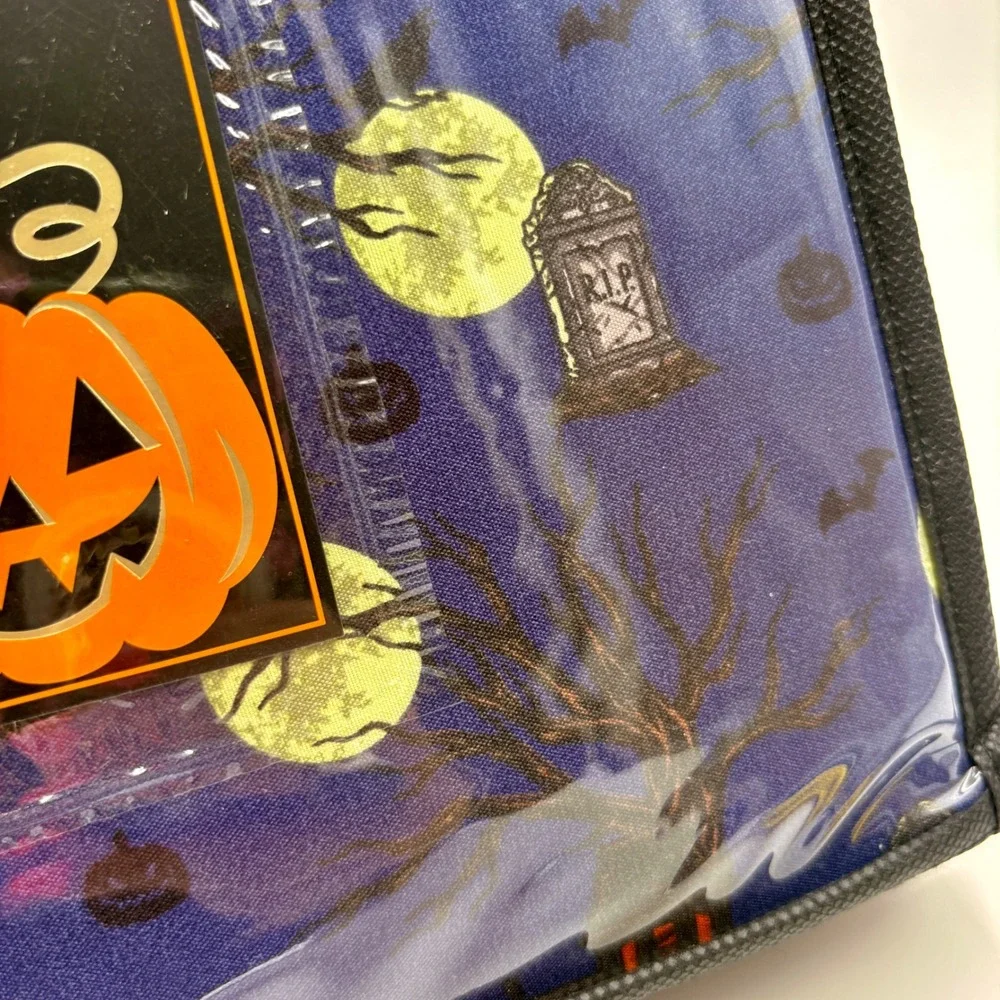 Wicked Home Halloween Queen Sheet Set 4pc Haunted House Cemetery Purple Spooky